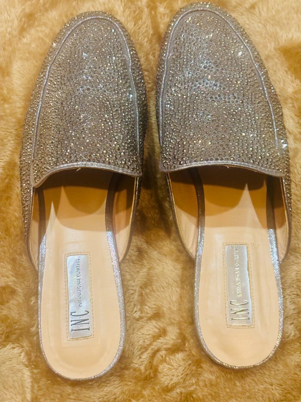 INC International Concepts Black Embellished Mules - Picture 3 of 5
